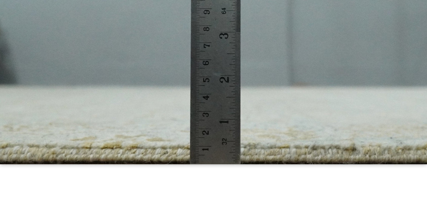 8x10 Fine Hand Knotted Beige and Gold Traditional Vintage Persian Style Antique Silk Rug | AGR21