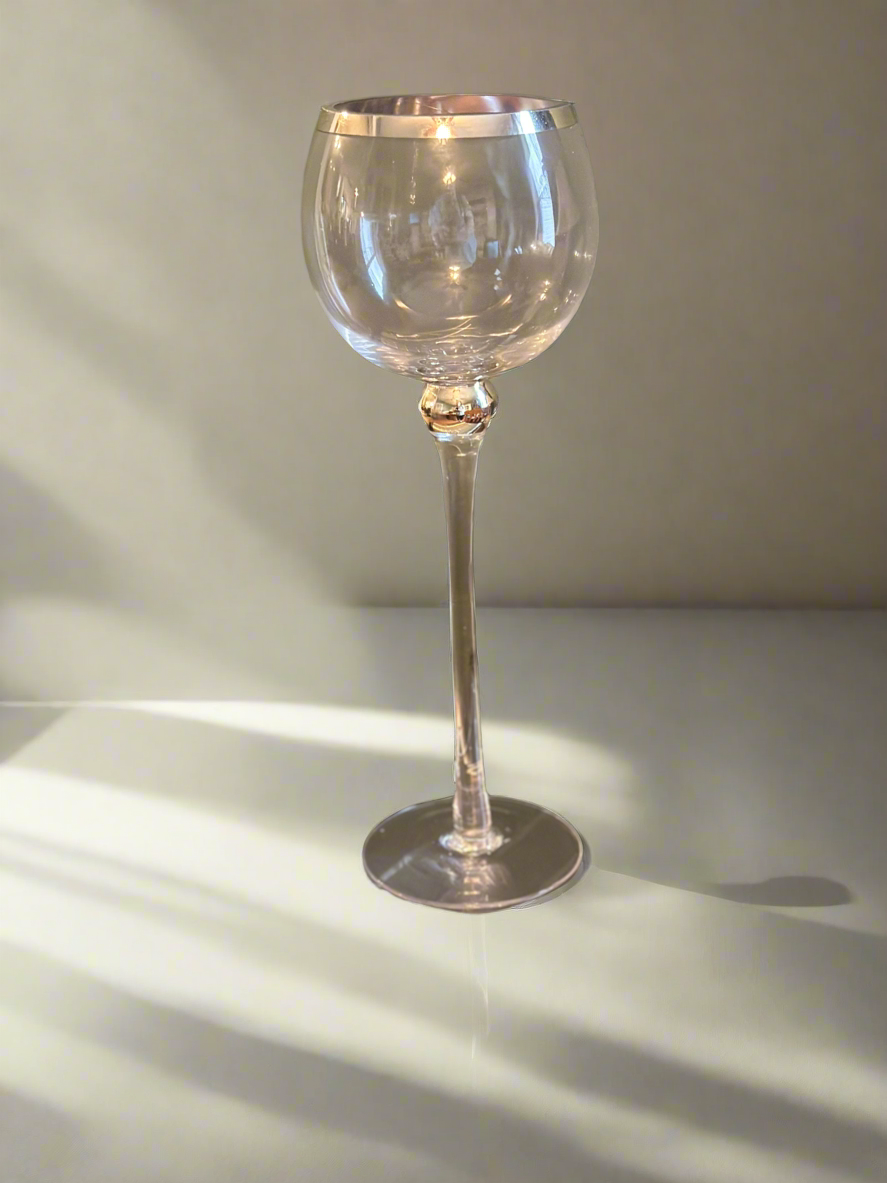 Glass Stem Candleholder