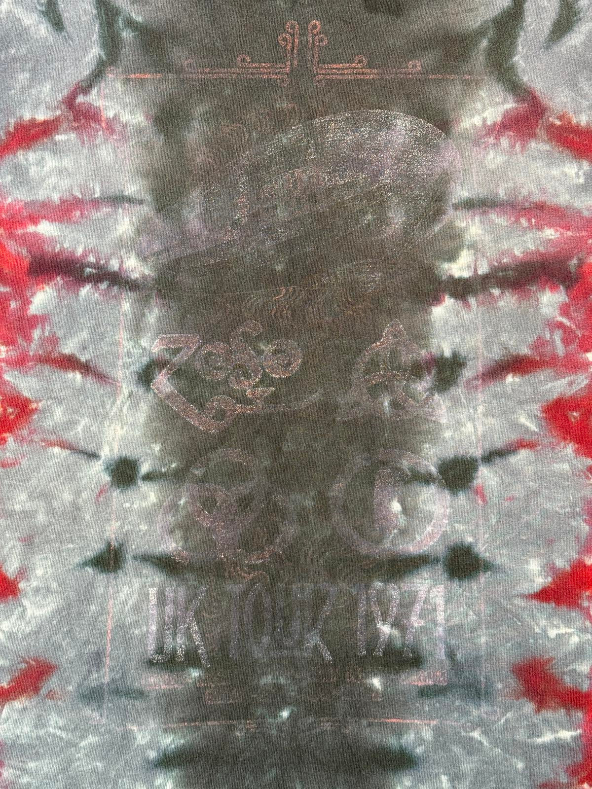 Y2K Faded Led Zeppelin Tie Dye T-shirt Zoso Blimp Album -L