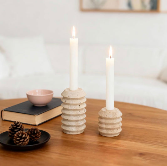 Worhe Marble Taper Candle Holders