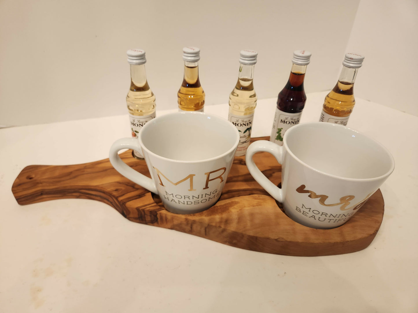 Char-Shooterie board and Mr & Mrs Coffee mugs