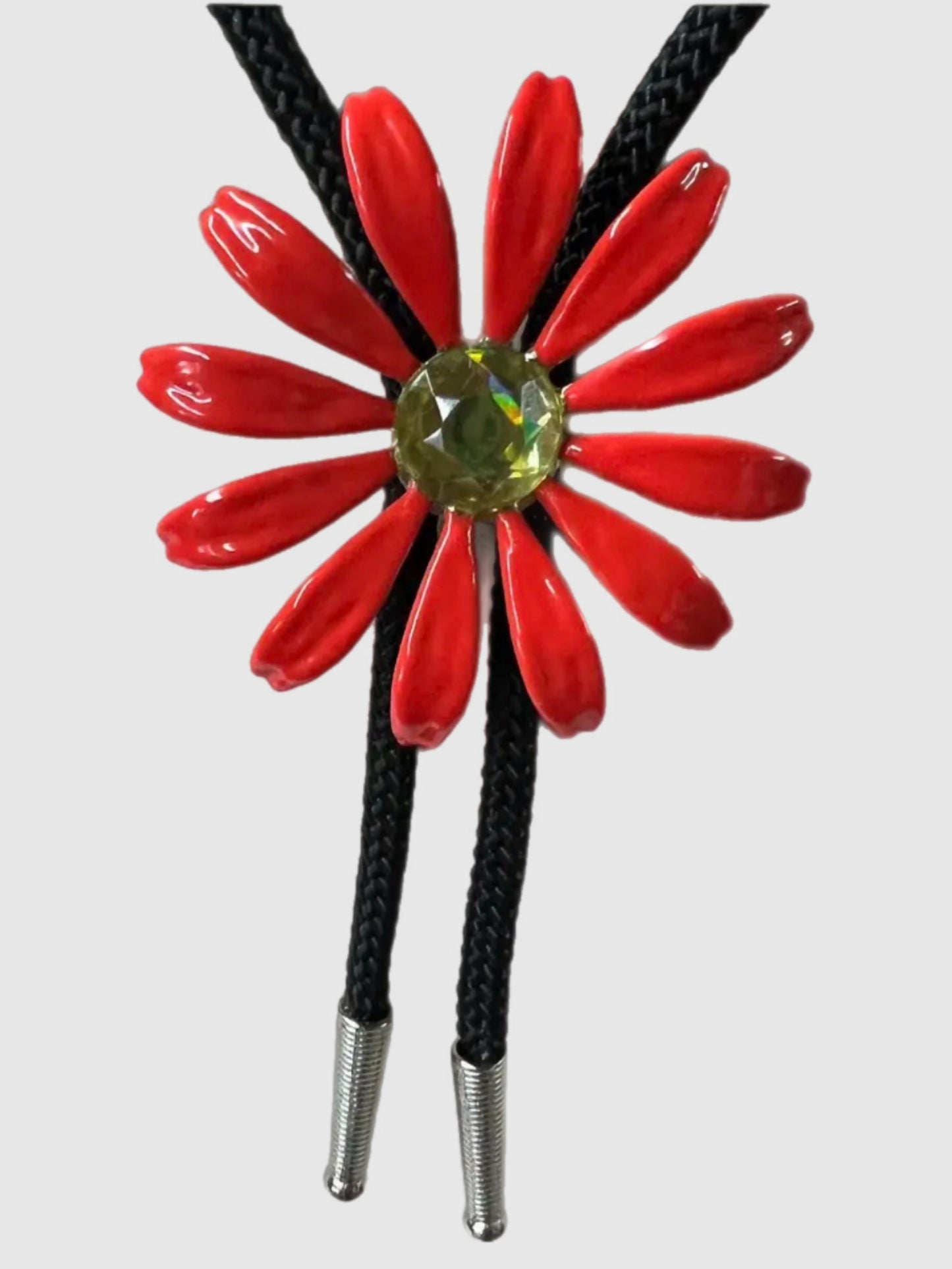 Red Daisy Bolo Tie