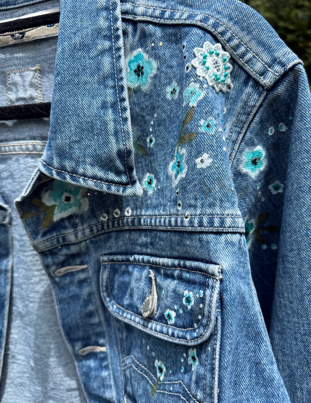 Denim Daisy Upcycled Denim Jacket ~ Medium