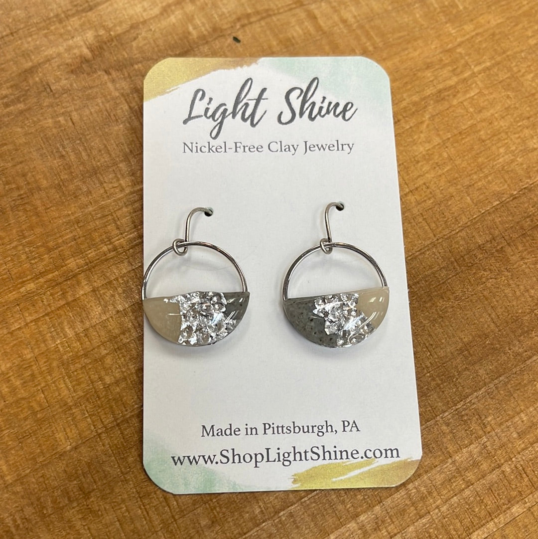 Hammered Silver Jaclyn Dangle Earrings