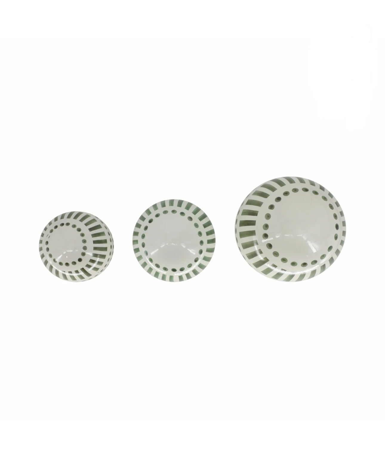 Home Set of Orbs 3 6/5/4" -Green