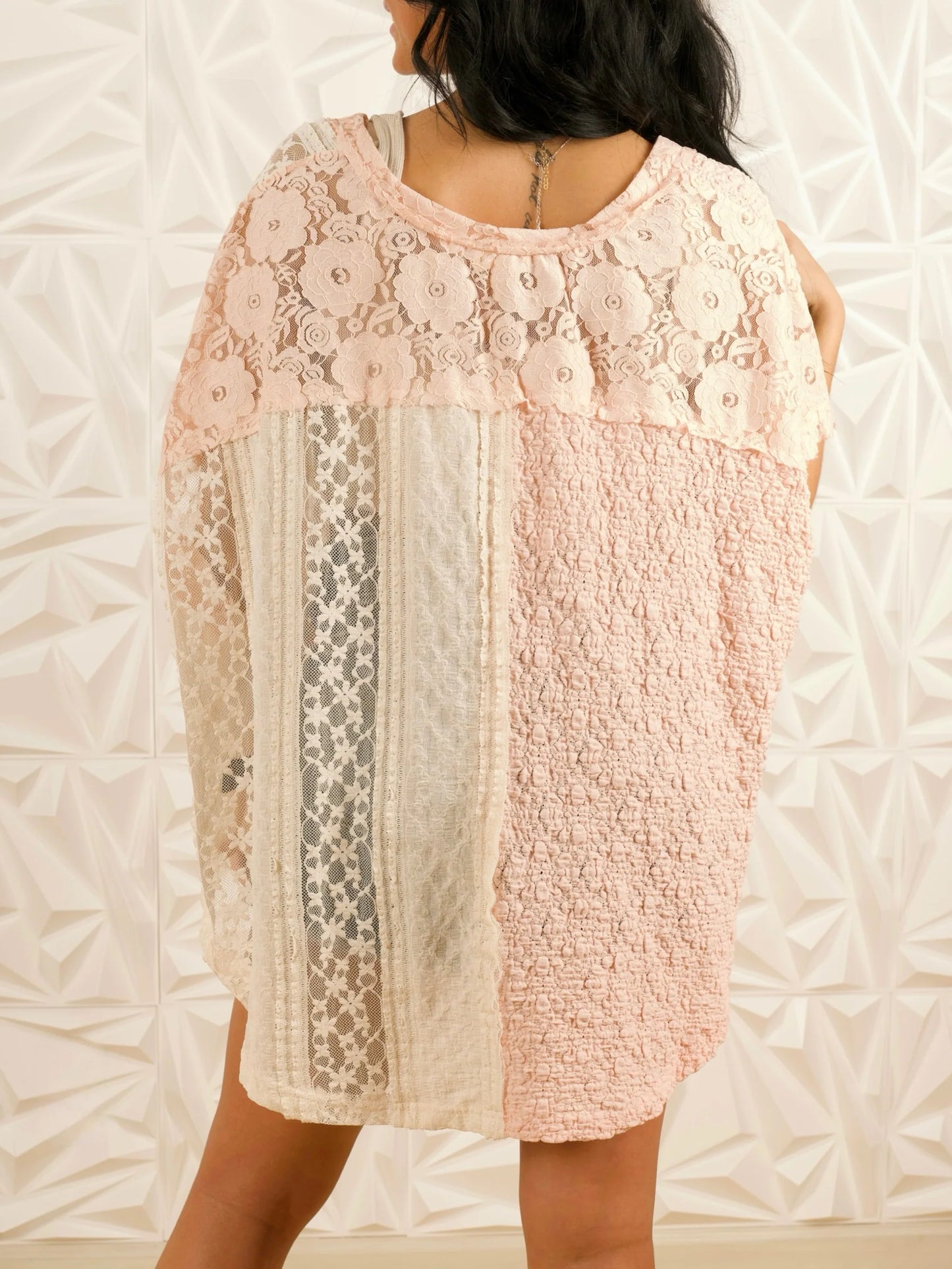 Chloe Romantic Lace Oversized Top