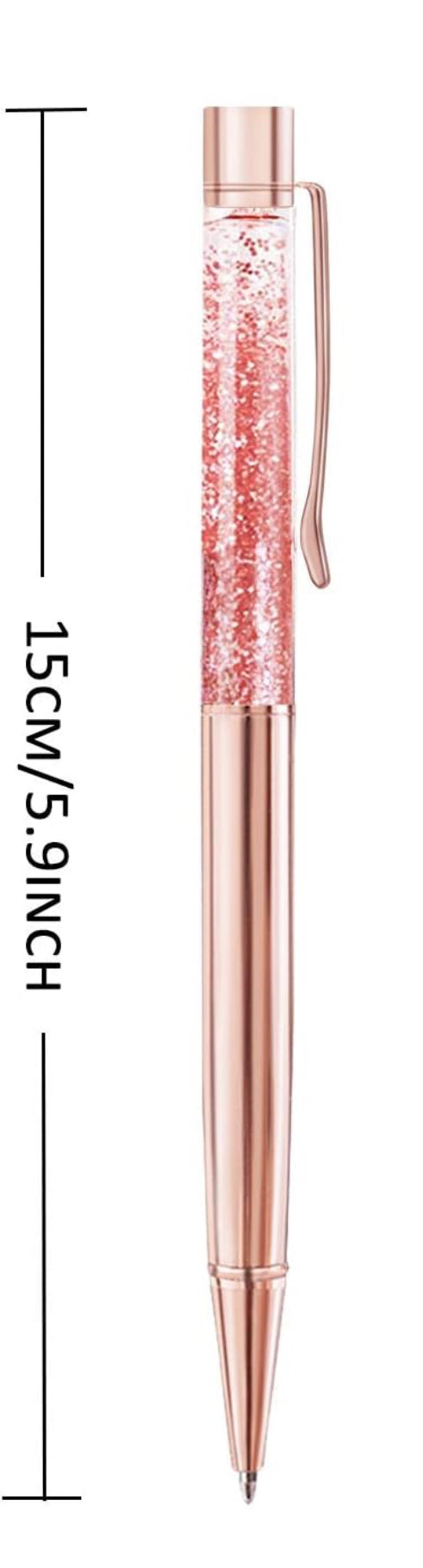 Liquid Sand Refillable Rose Gold Pen