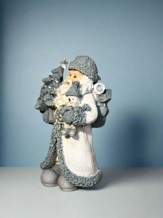 Classic blue and white Vintage Santa