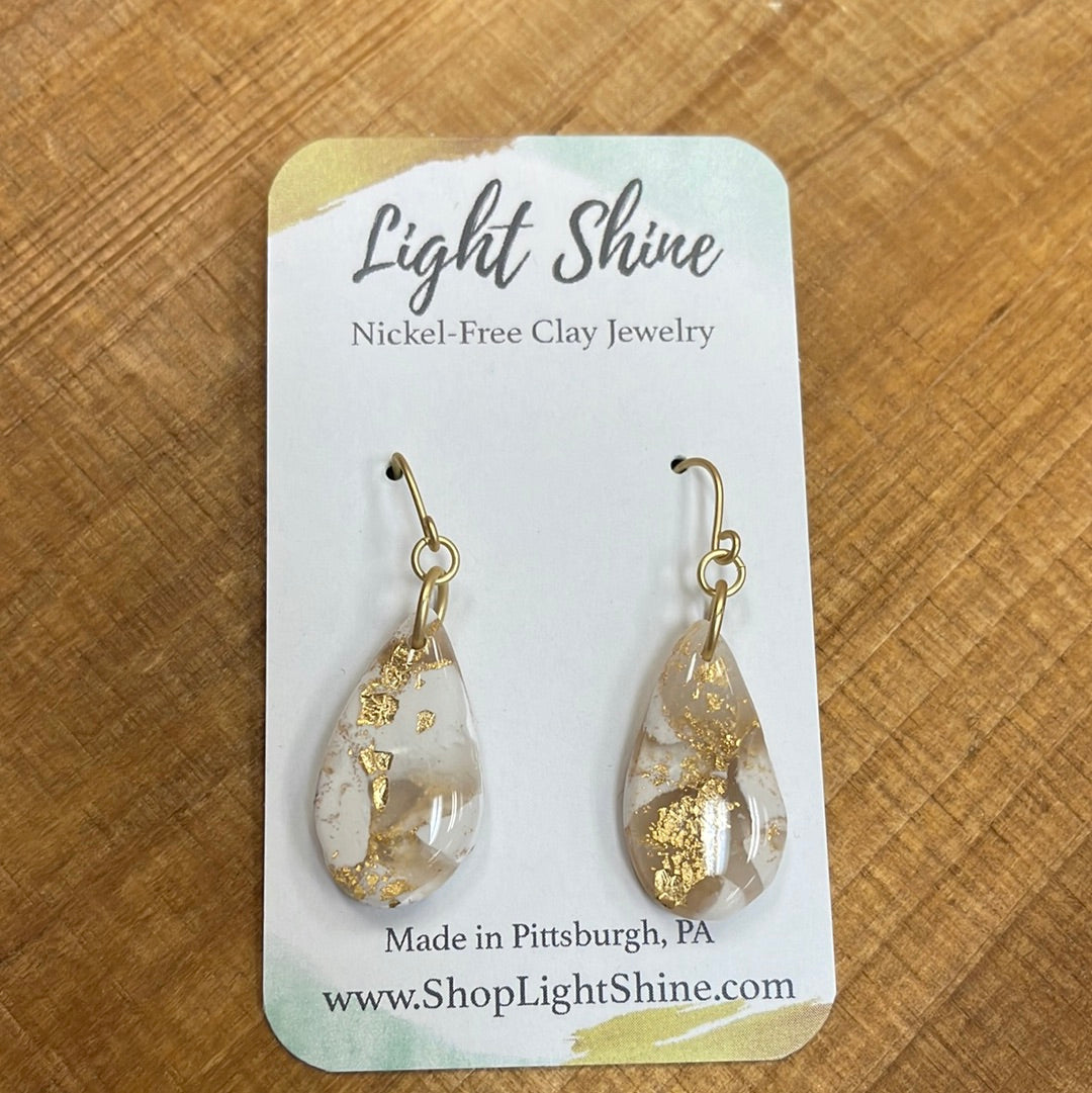 Translucent Teardrop Dangle Earrings