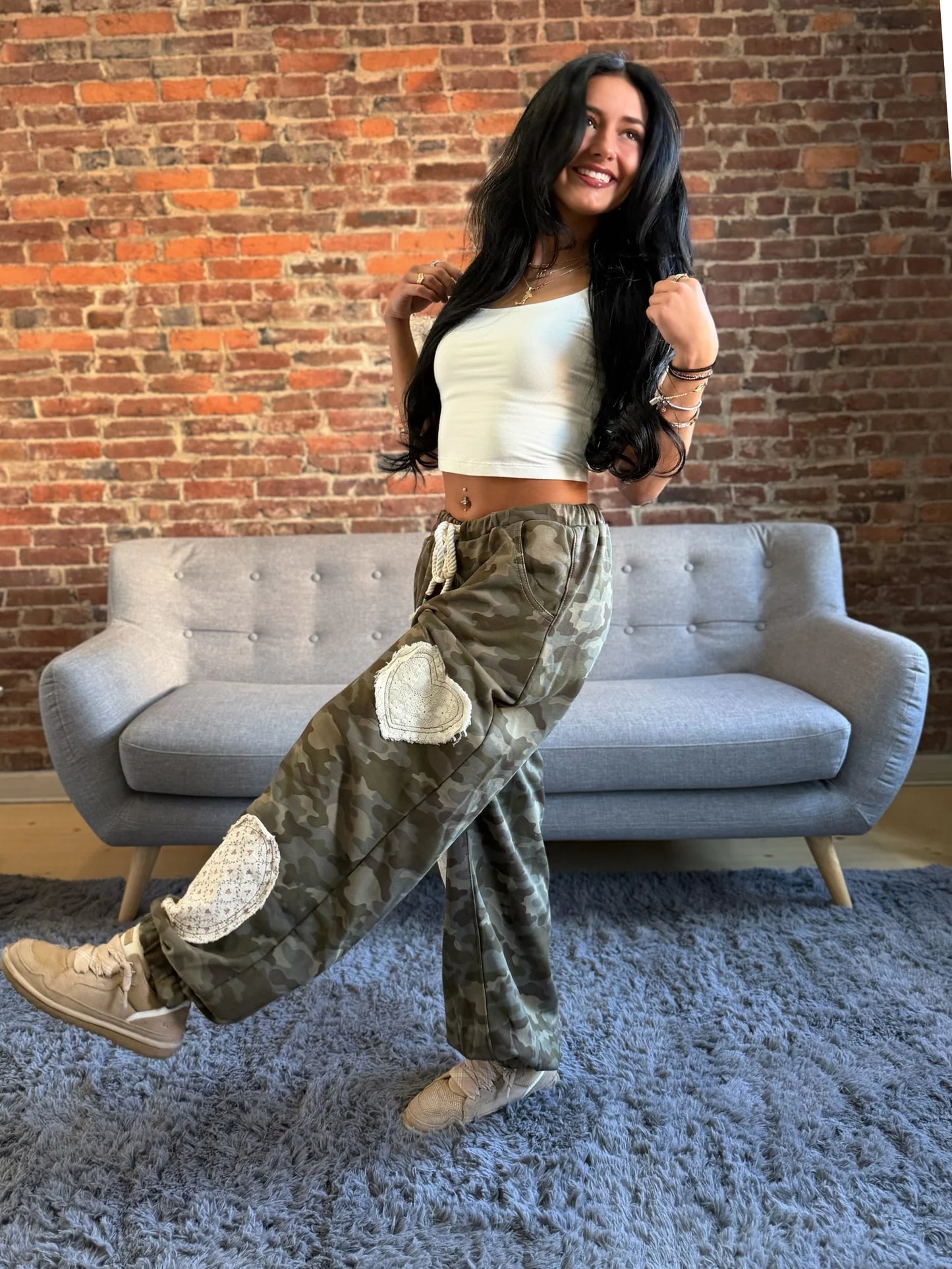 Relaxed Fit Boho Jogger Pants