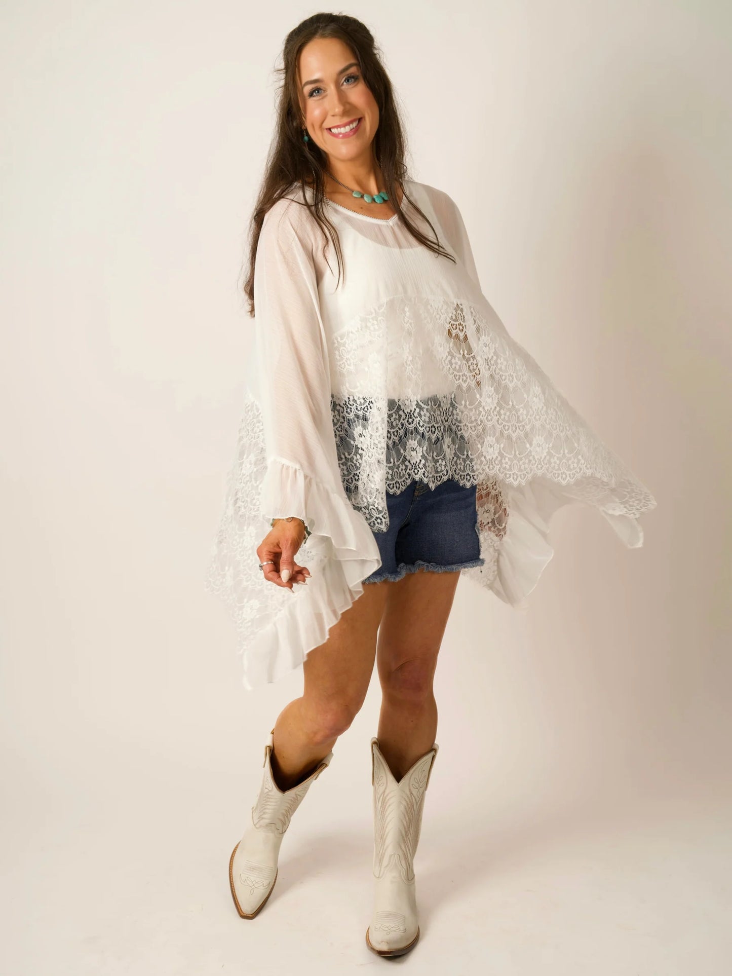 Oversized Bohemian Lace Blouse