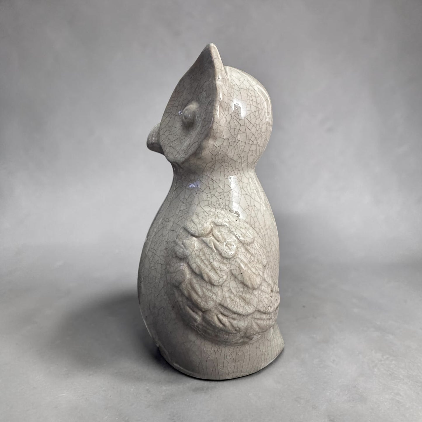 Crackle-Glazed Owl
