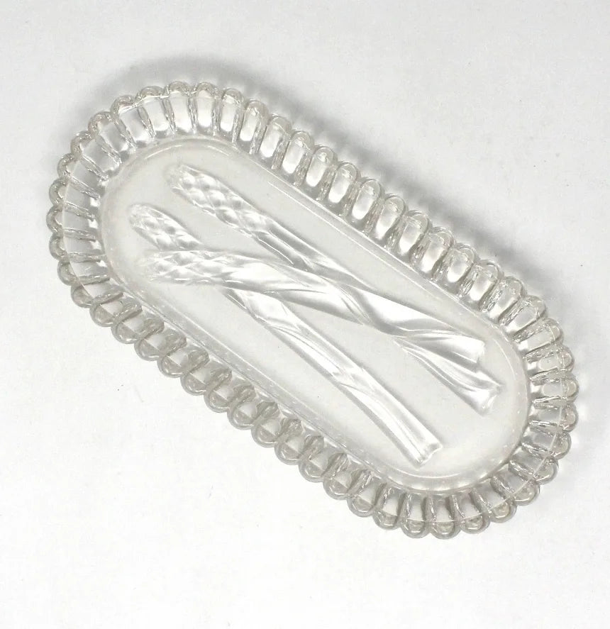 Vtg Hazel Atlas Asparagus Serving Dish