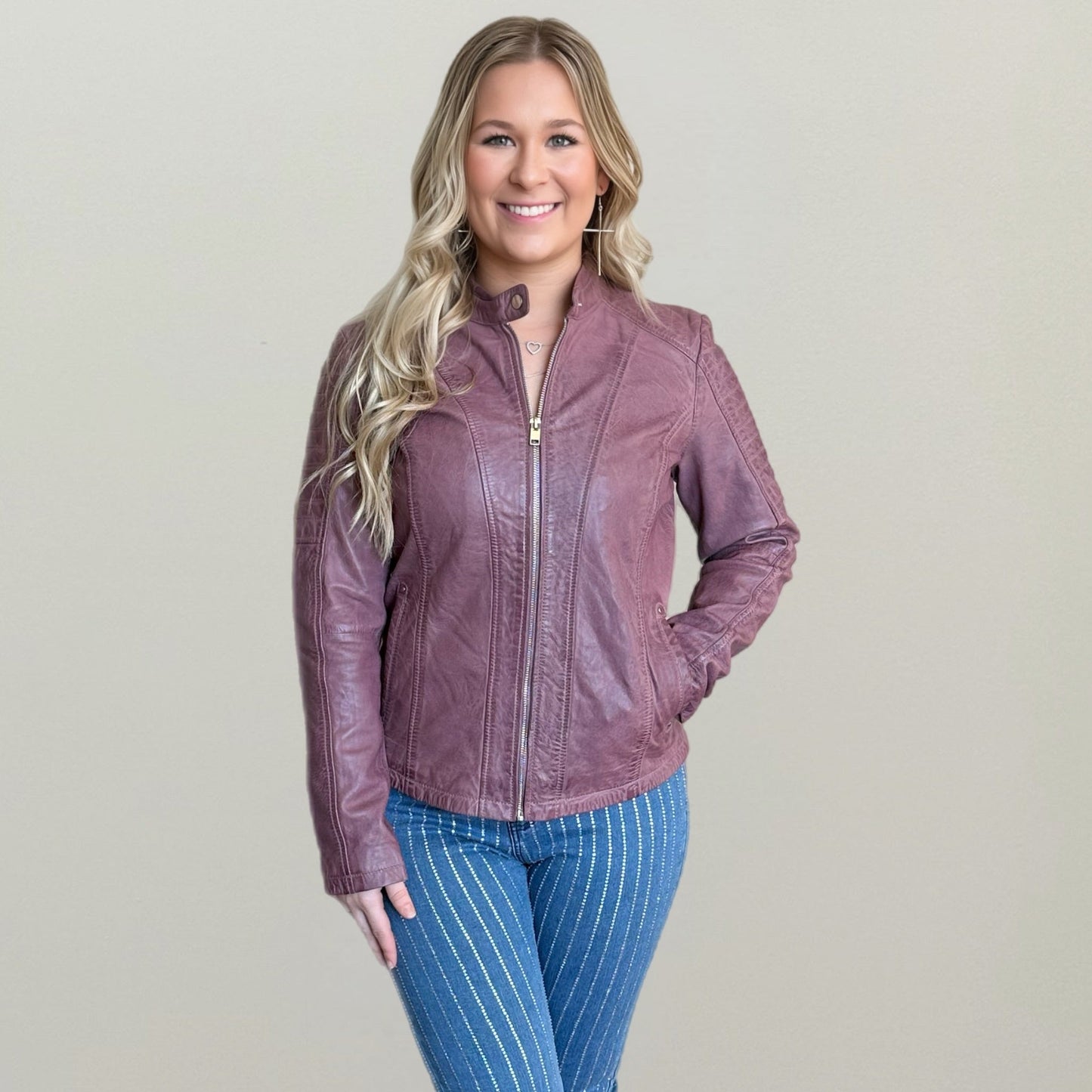 Scully Lavender Leather Jacket