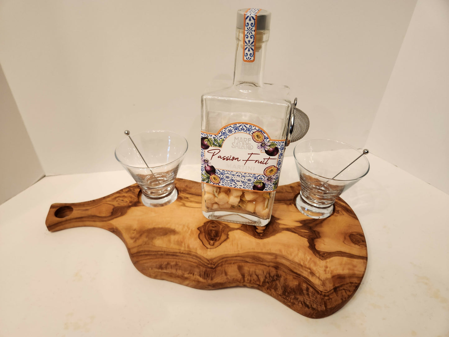 Char-Shooterie board and Passion Fruit Martini Cocktail set