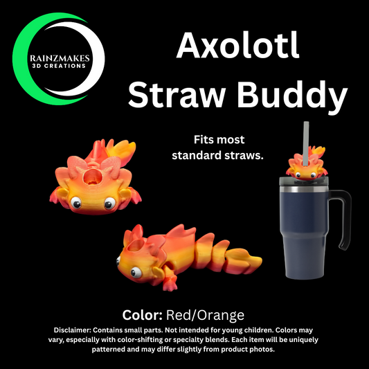 Axolotl Straw Buddy