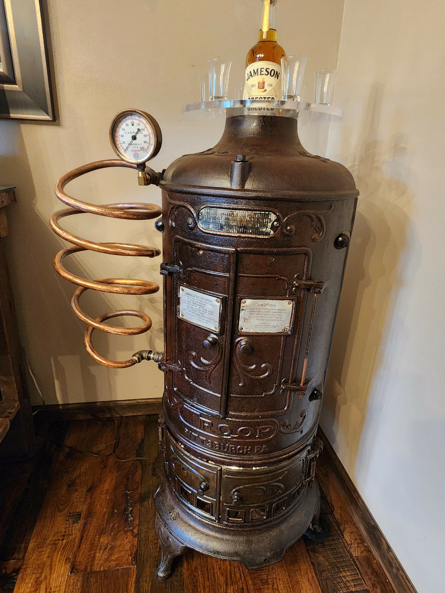 Vintage Hot Water Tank Bar