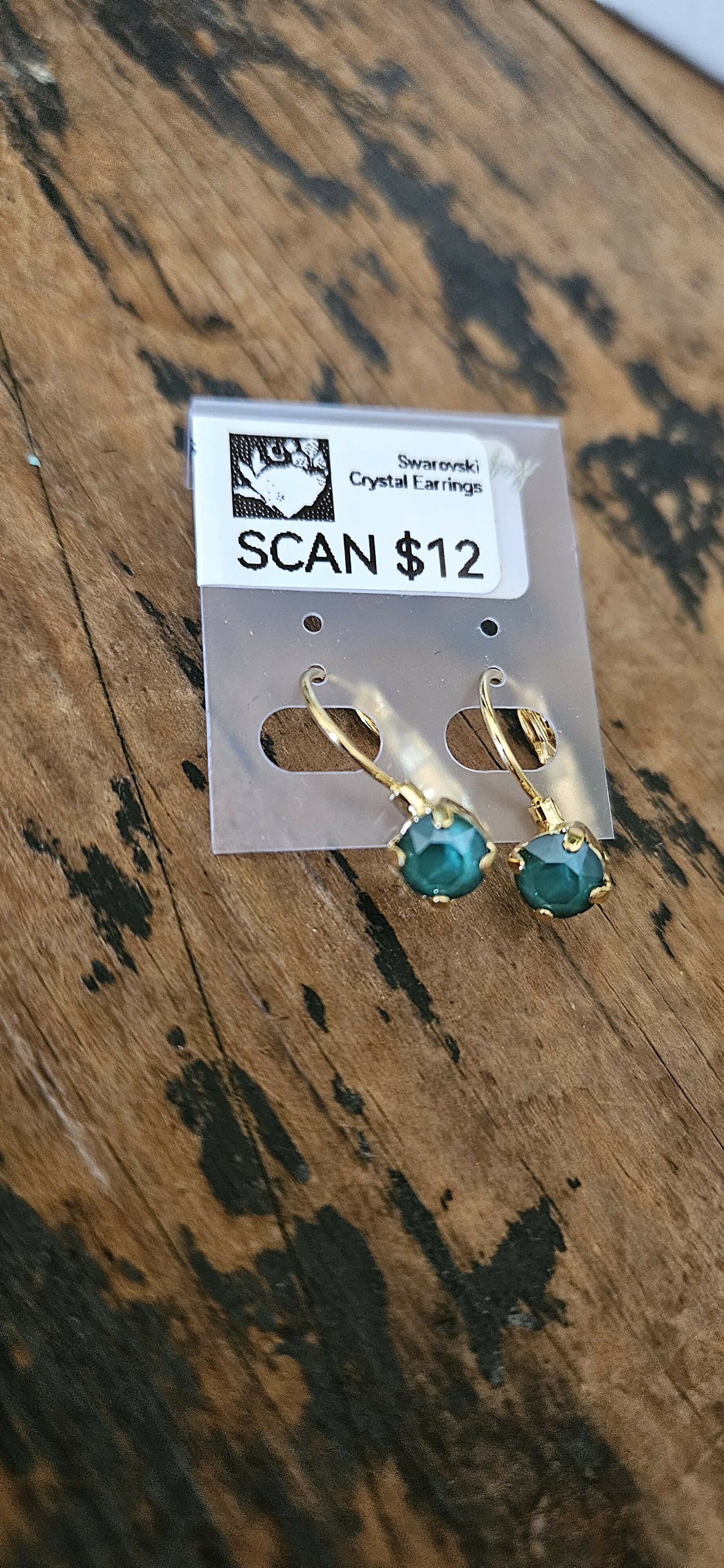 Anytime Crystals 6mm Turquoise Waters Earrings