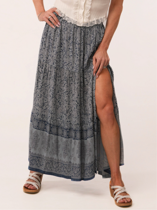 Front Slit Maxi Skirt
