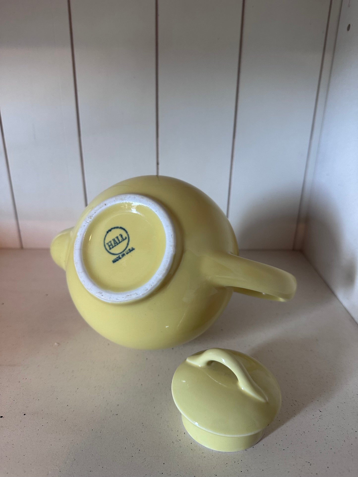 Vintage Hall Yellow Ceramic Teapot