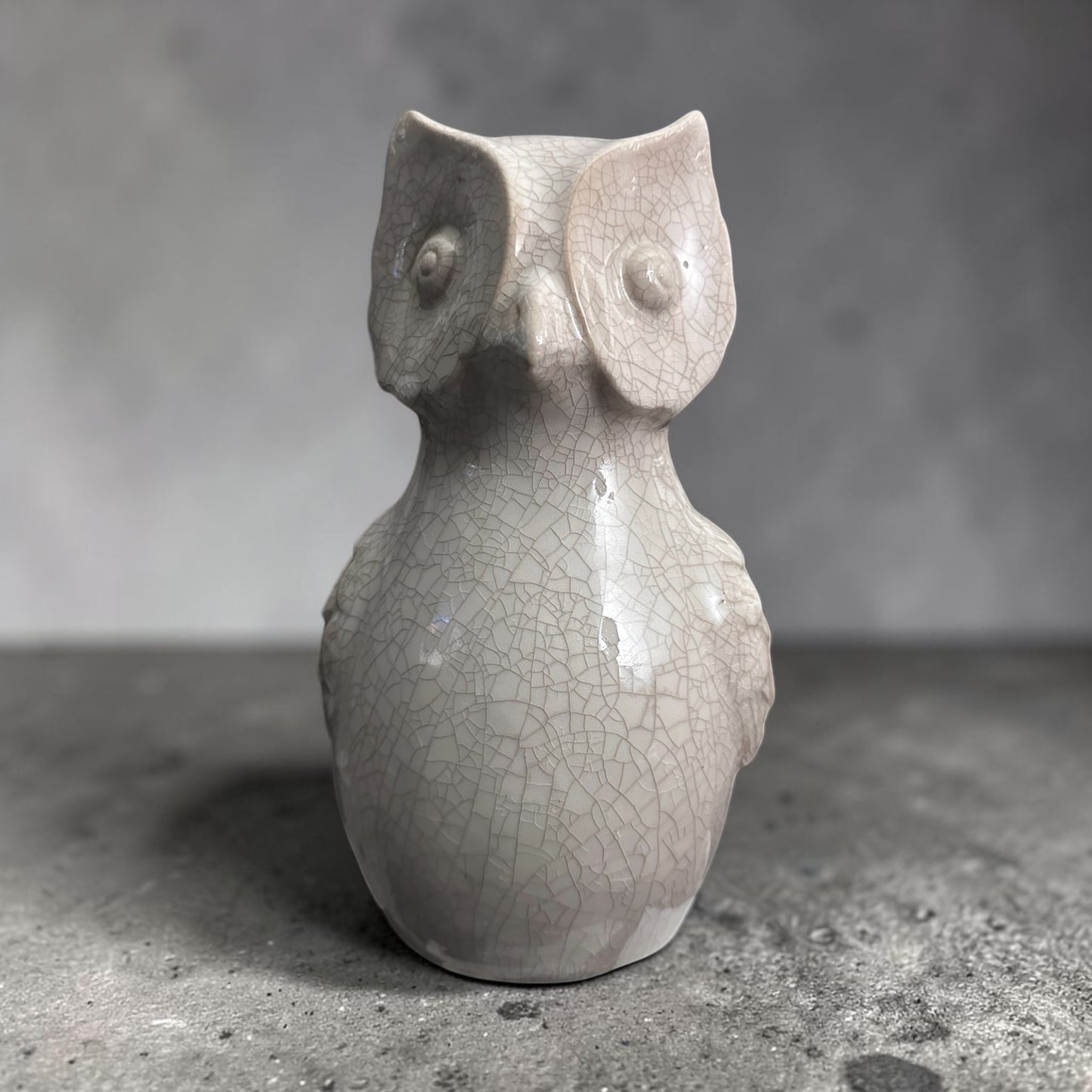 Crackle-Glazed Owl