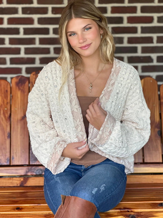 POL Glitz and Glam Sweater Cardigan