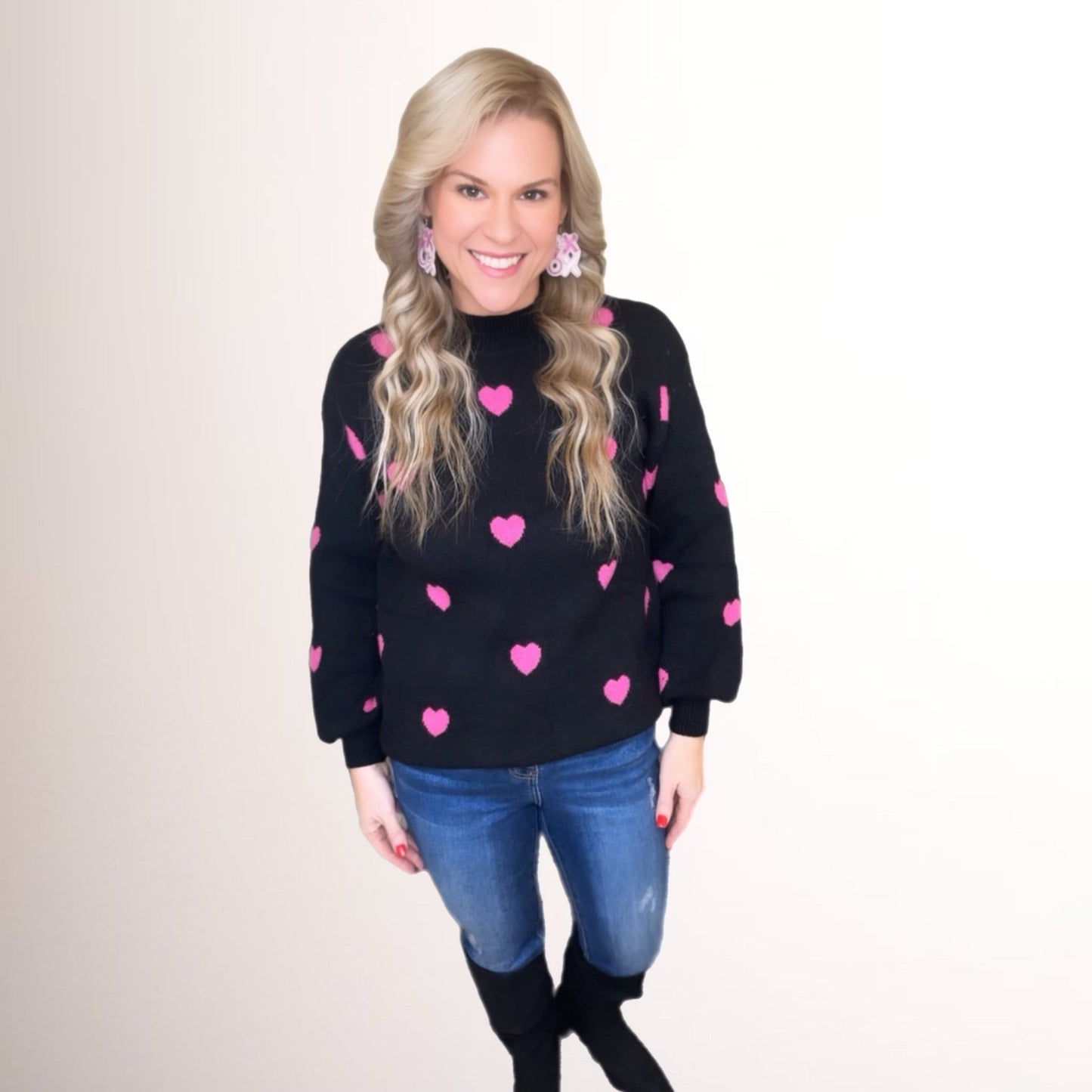 Love is in the air heart sweater
