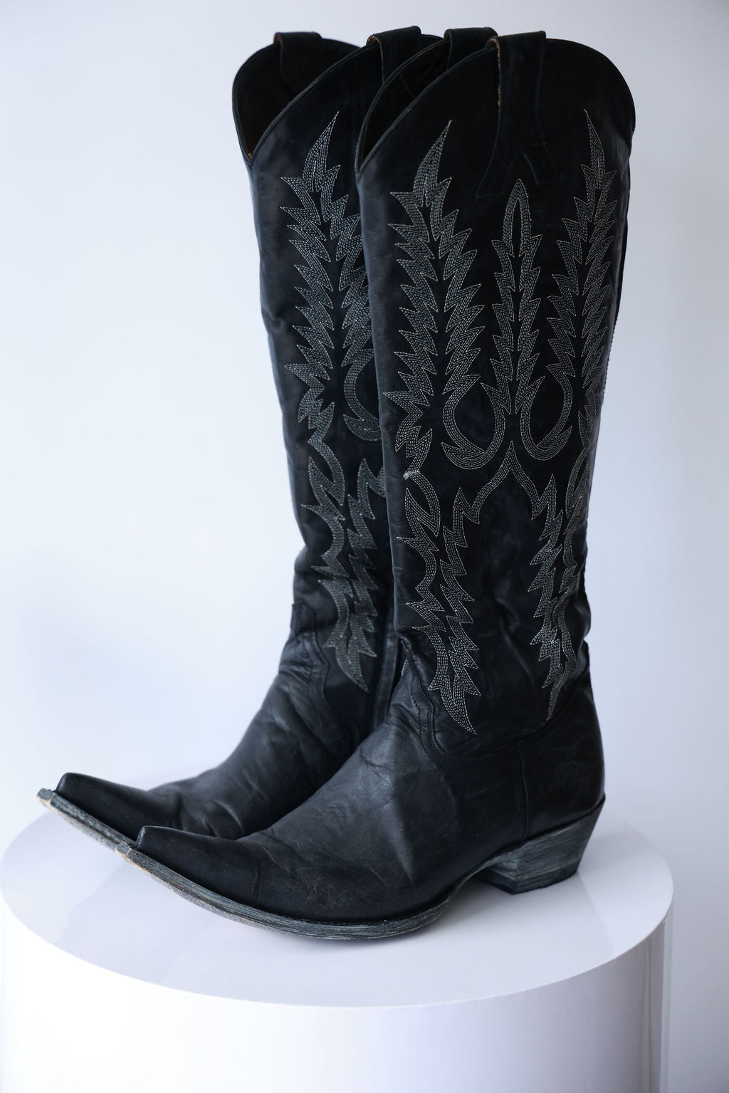 Black Mayra Biss Tall Cowboy Boots by Old Gringo