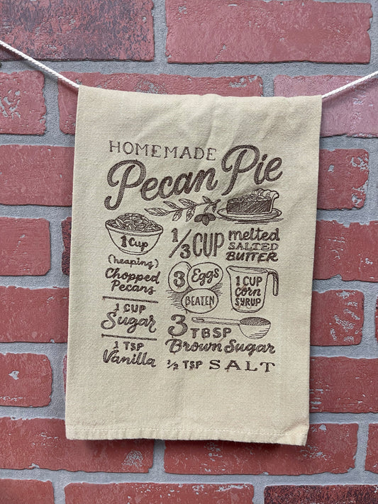 Pecan Pie Vintage Style Tea Towel