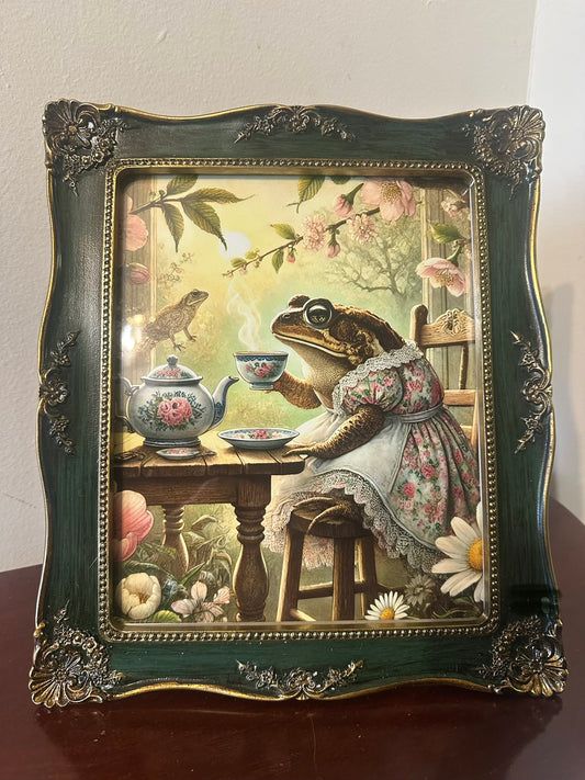 Mrs.Toads Tea Party Framed Print 8x10