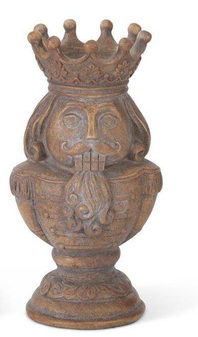 GRAY WASHED NUTCRACKER TEALIGHT CANDLE HOLDERS