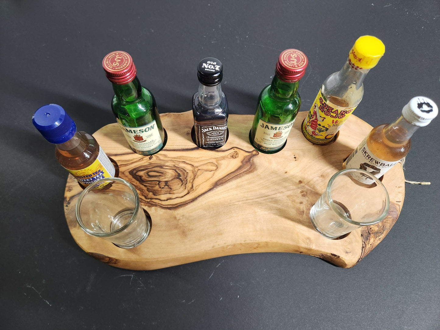 Olive wood Char-shooterie board 2