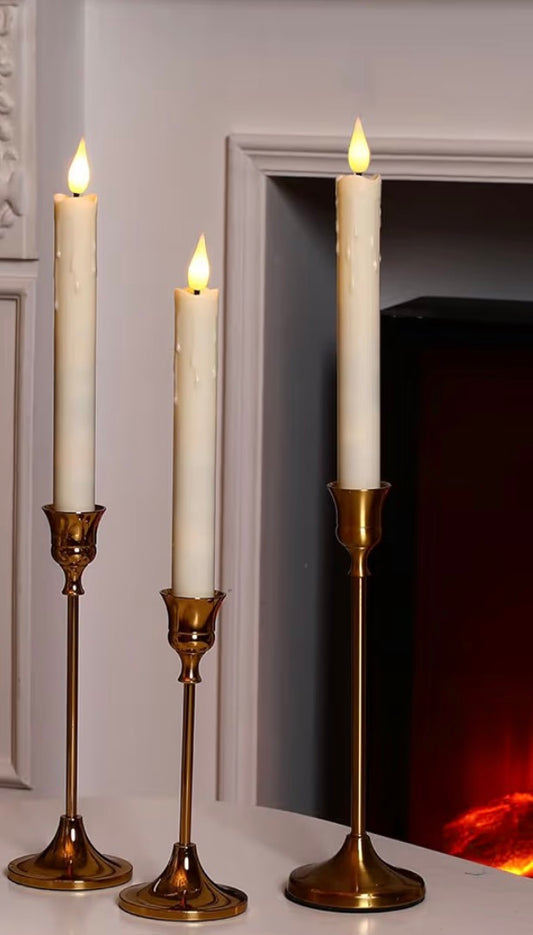 Flameless 6.5” Candles “Wax Drip”