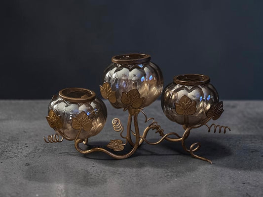 Pumpkin Candle Holder Centerpiece