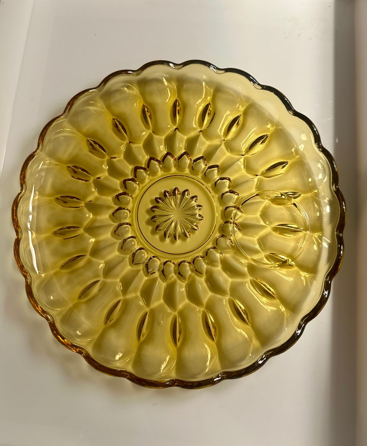 Vintage Anchor Hocking Fairfield Amber tea or luncheon