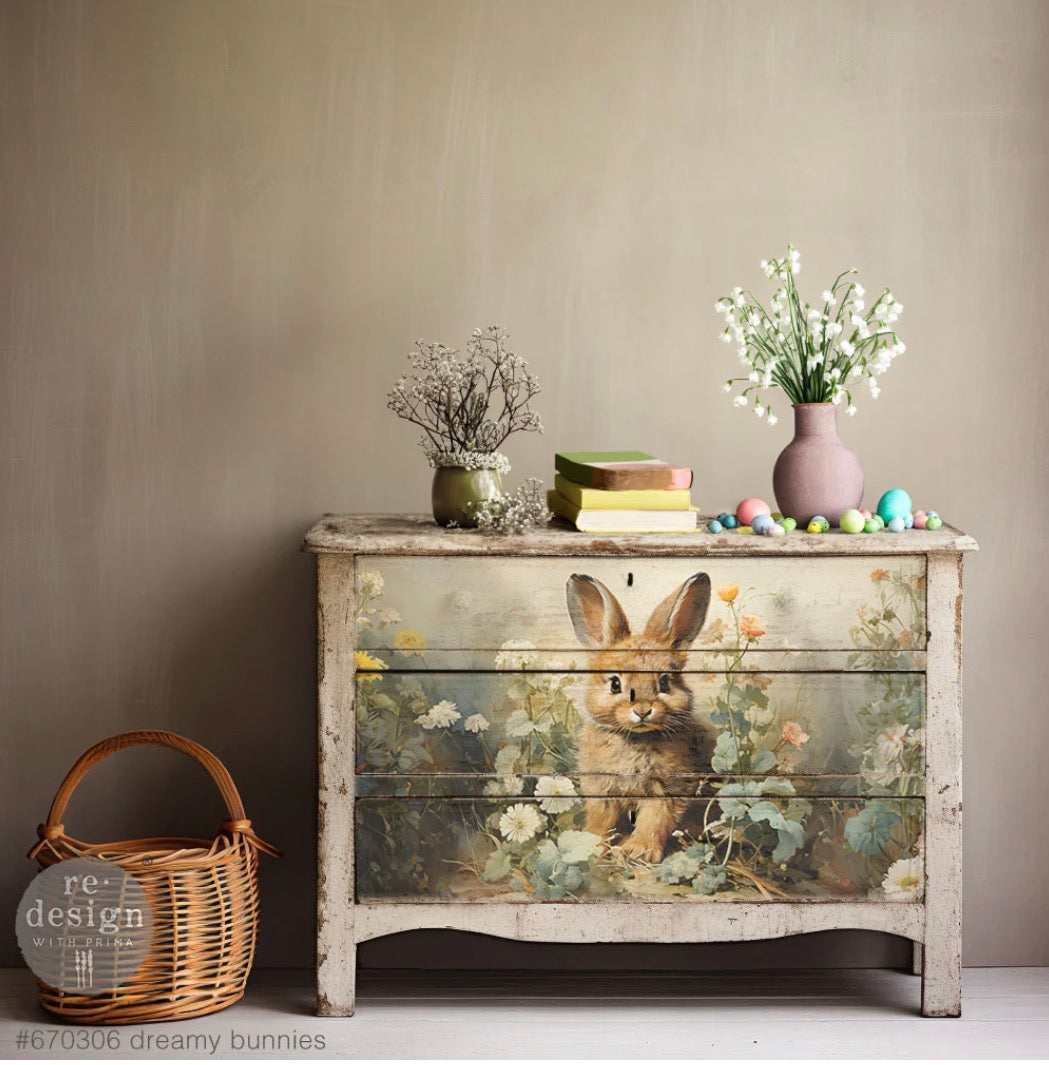 Dreamy Bunnies- A3 Decoupage Finer Pack of 3