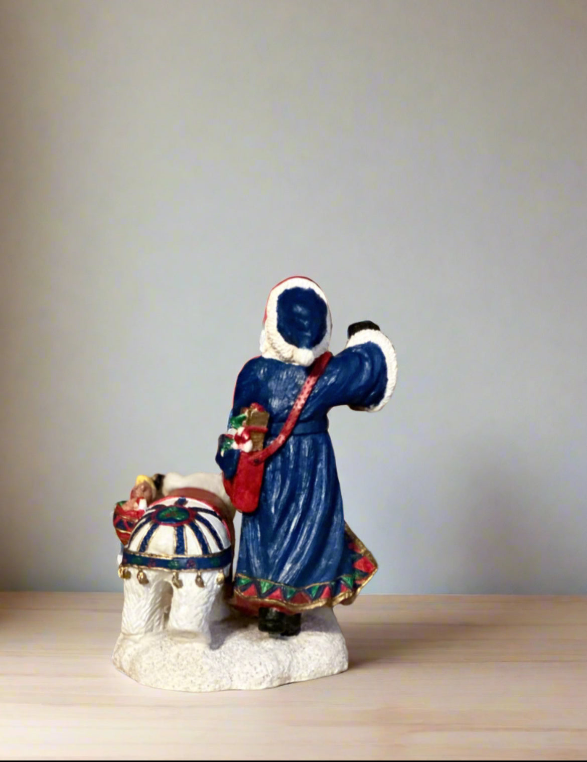 May Scandinavian Santa around world polar bear statue figurine 1994 vintage