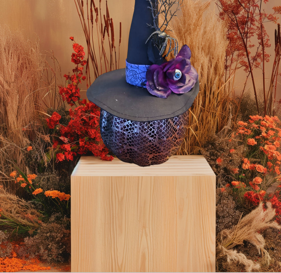 Purple Pumpkin Witch Hat