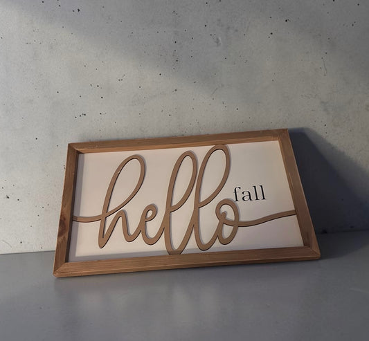 Hello Fall Wood Wall Decor