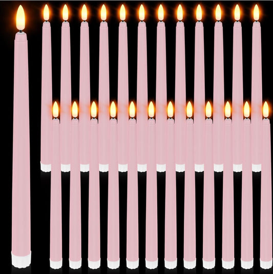 Flameless Taper Candle (Single -Pink)