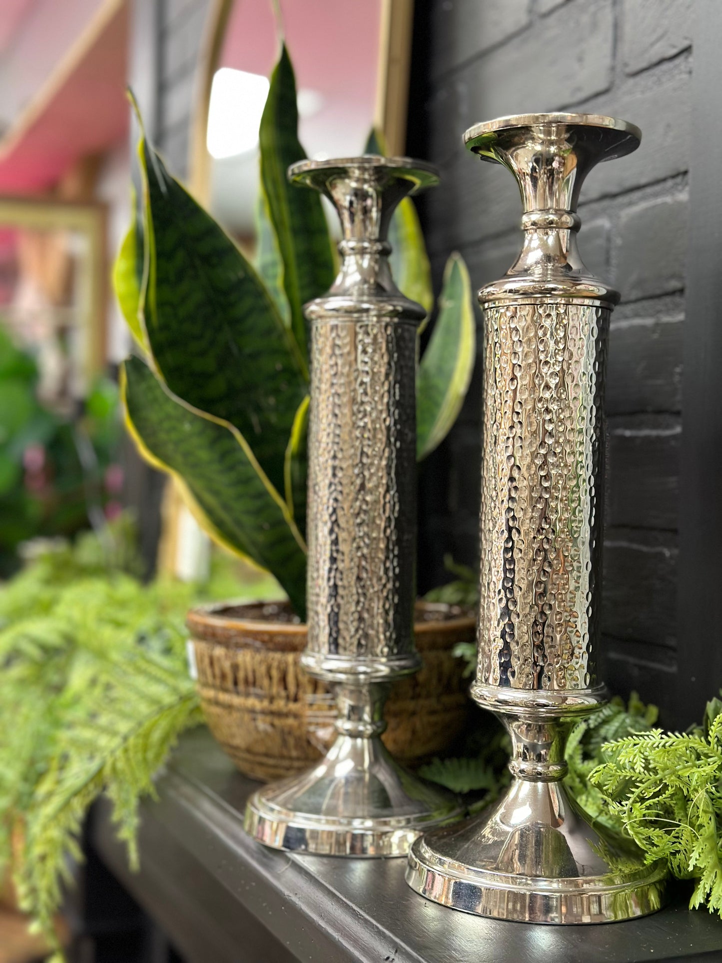 Silver candlesticks set