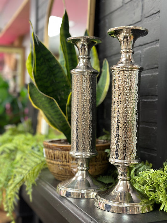 Silver candlesticks set