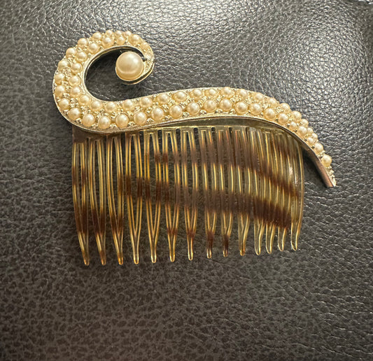Vintage Faux Tortoise Hair Comb