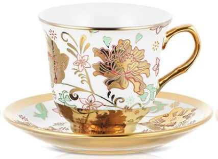 Teacup- Chrysanthemum & Gold