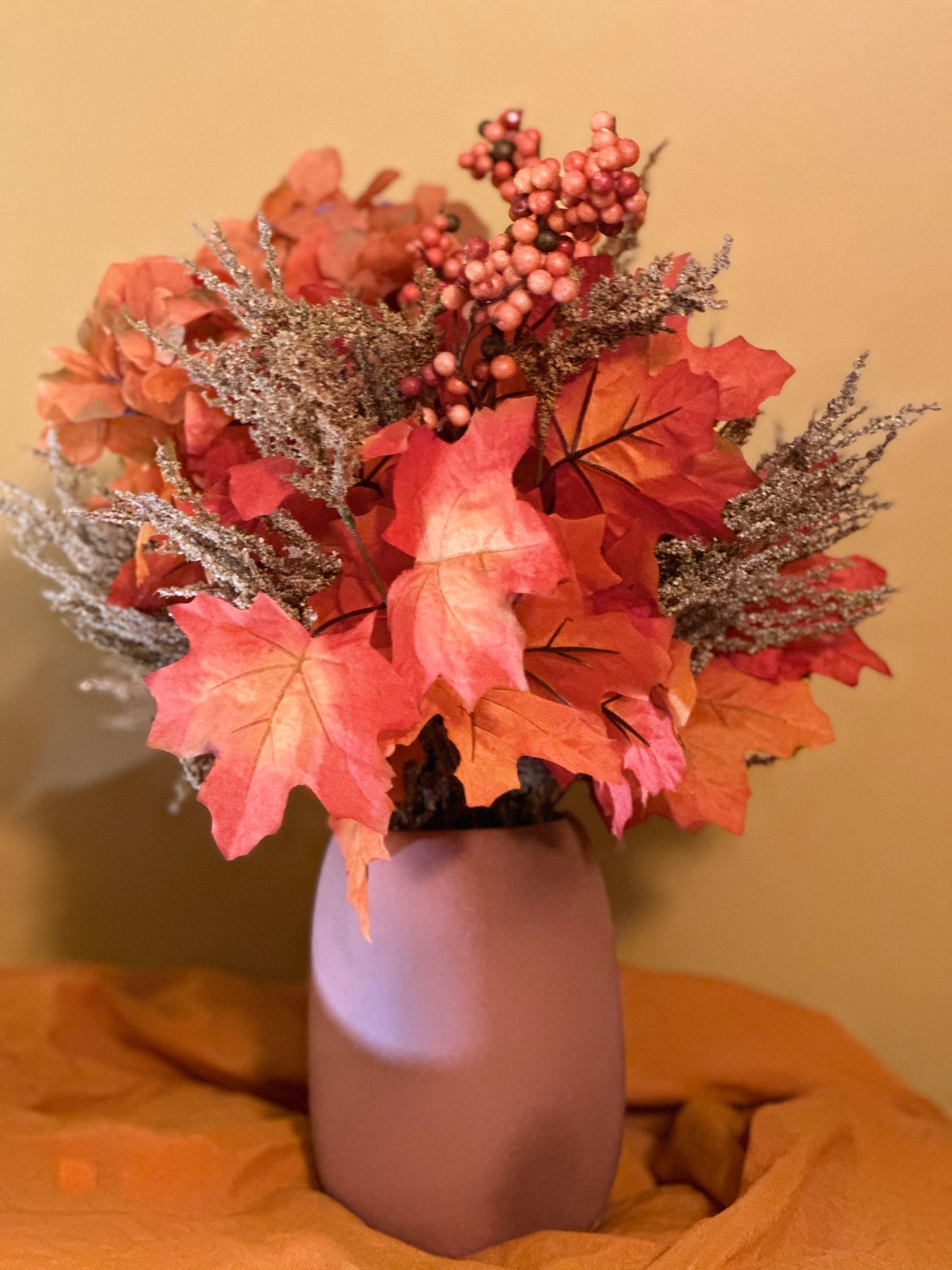 FALL FLORAL (terracotta vase)