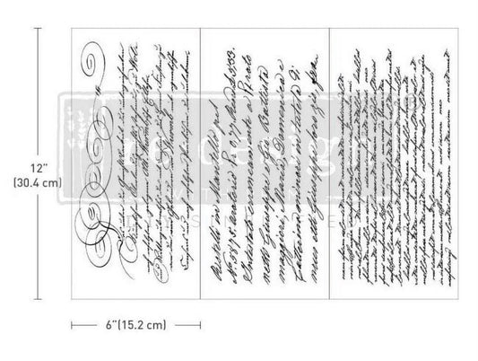 Prima Re-Design Decor Transfers 6"X12" 3/Sheets-Secret Letter