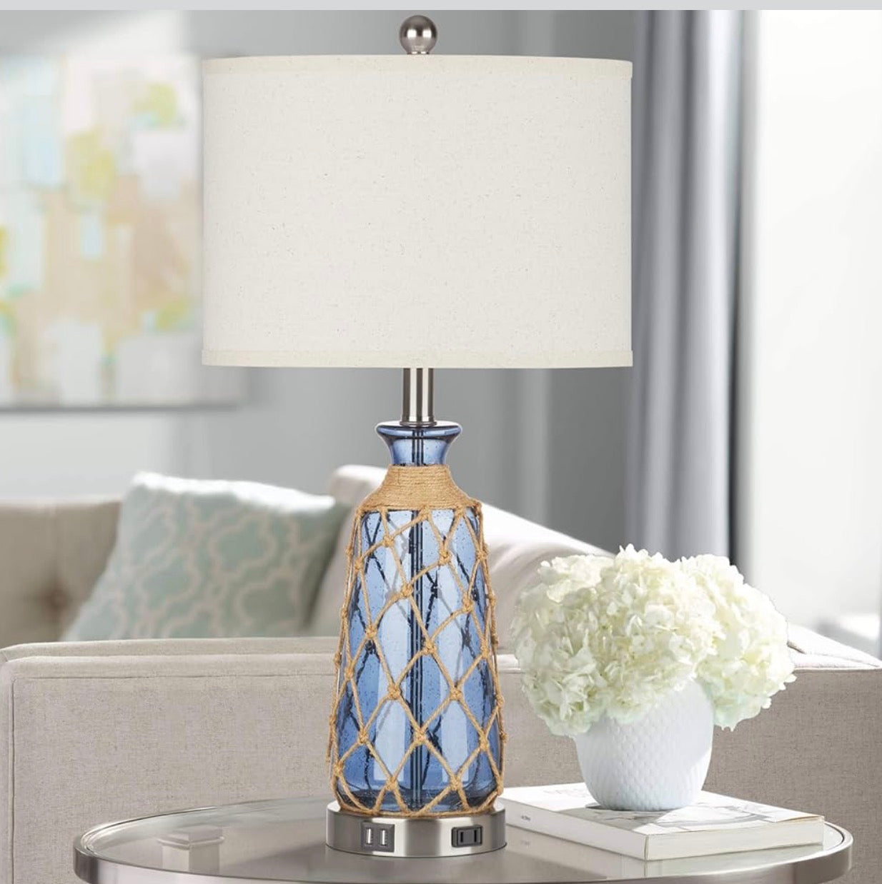 Coastal Glass Table Lamp