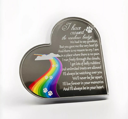 Dog Sympathy Rainbow Bridge Heart