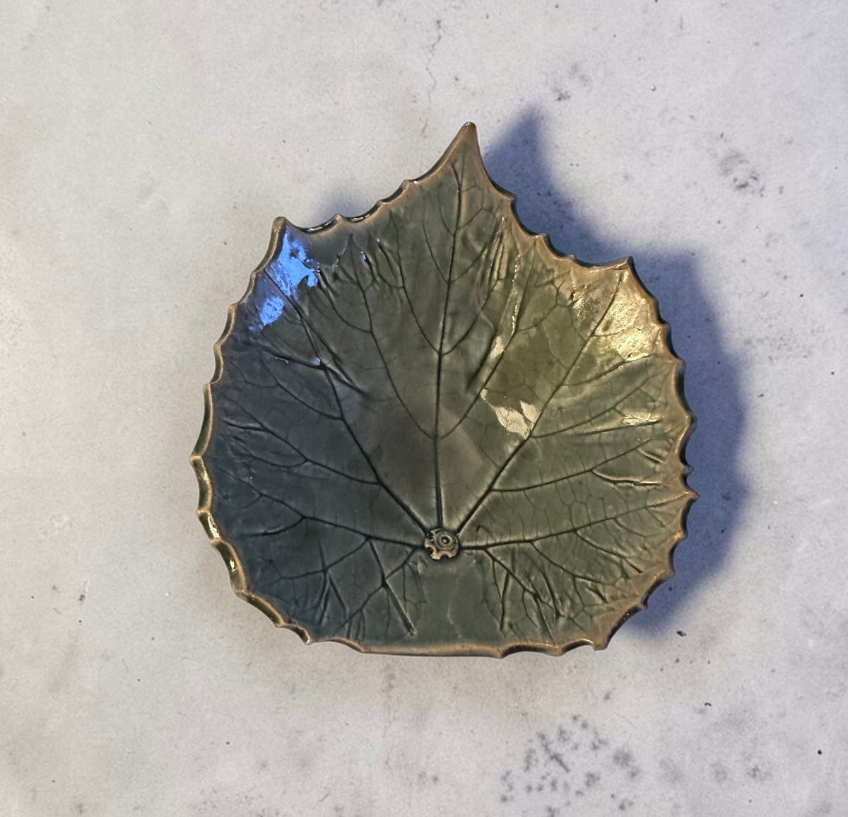 Ceramic Leaf Impression Dish