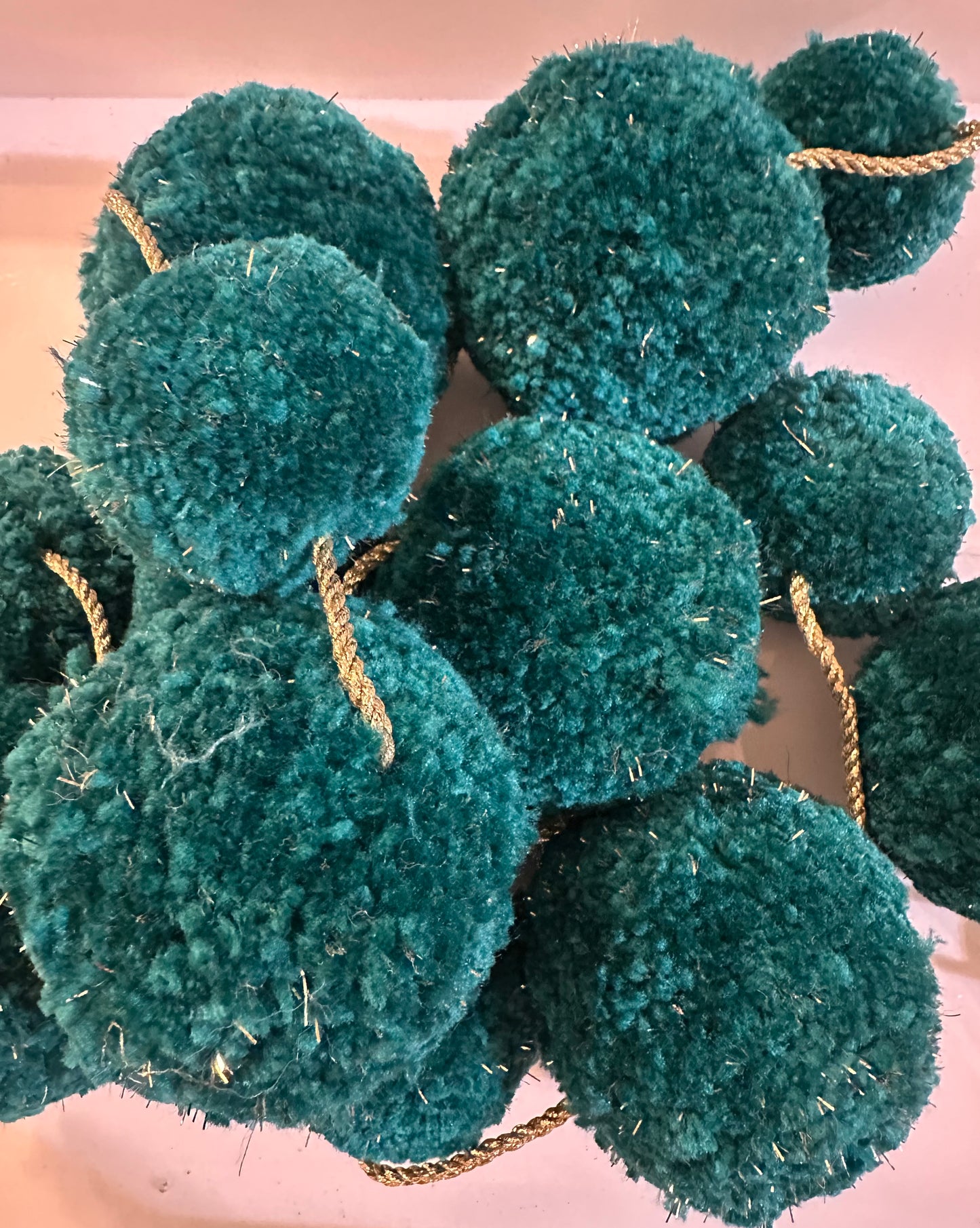 Teal And Gold Garland